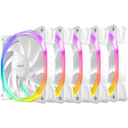 Antec Fusion 120 ARGB White 57.93 CFM 120 mm Fans 5-Pack