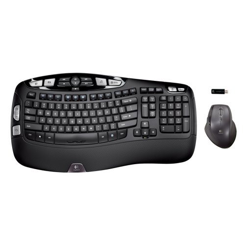 Logitech Wave Pro Desktop Wireless Ergonomic Keyboard With Laser Mouse