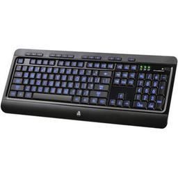 AZIO Large Print Tri-Color Illuminated Keyboard Wired Ergonomic Keyboard