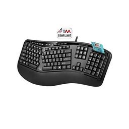 Adesso AKB-150SB-TAA Wired Ergonomic Keyboard