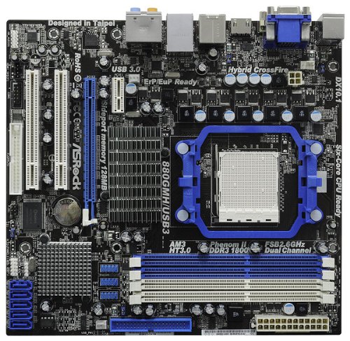 ASRock 880GMH/USB3 Micro ATX AM3 Motherboard