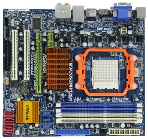 ASRock M3A785GMH/128M Micro ATX AM3 Motherboard