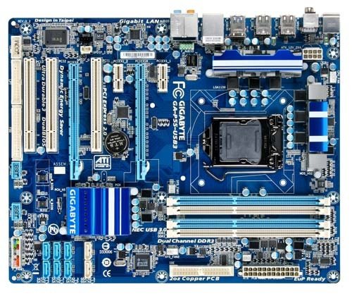 Gigabyte GA-P55-USB3 ATX LGA1156 Motherboard