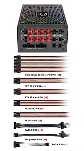 Thermaltake Toughpower DPS G RGB Titanium 1000 W 80+ Titanium Certified Fully Modular ATX Power Supply