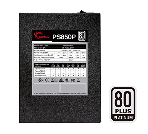 G.Skill PS850P 850 W 80+ Platinum Certified Fully Modular ATX Power Supply