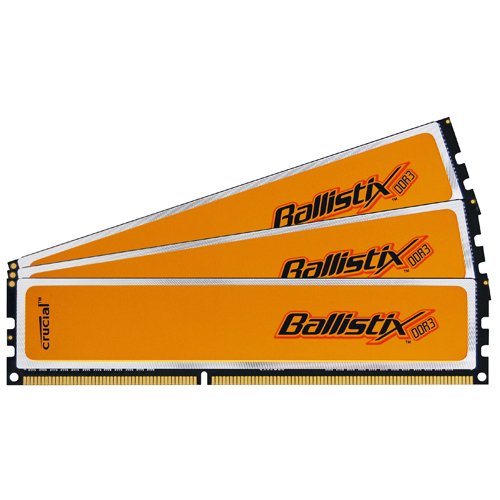 Crucial Ballistix 6 GB (3 x 2 GB) DDR3-1333 CL7 Memory