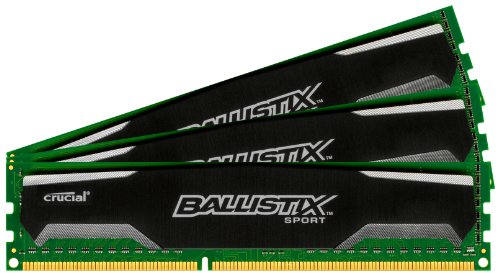 Crucial Ballistix Sport 6 GB (3 x 2 GB) DDR3-1333 CL9 Memory