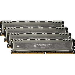 Crucial Ballistix Sport LT 64 GB (4 x 16 GB) DDR4-3200 CL16 Memory