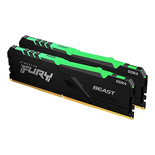 Kingston FURY Beast RGB 16 GB (2 x 8 GB) DDR4-3600 CL17 Memory