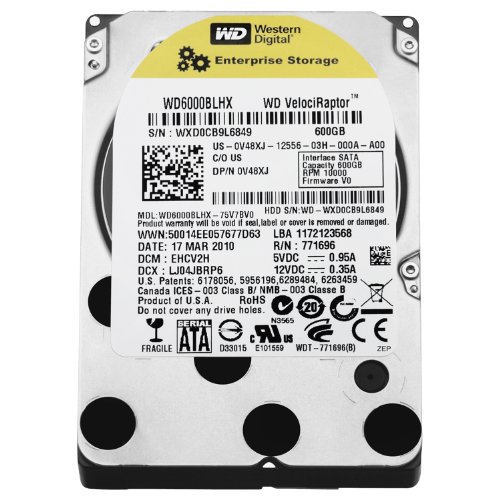 Western Digital VelociRaptor 600 GB 2.5" 10000 RPM Internal Hard Drive