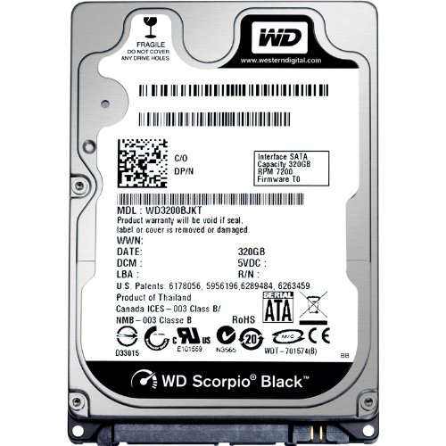 Western Digital Scorpio Black 160 GB 2.5" 7200 RPM Internal Hard Drive