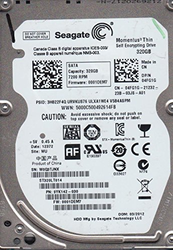 Seagate Momentus Thin 320 GB 2.5" 7200 RPM Internal Hard Drive