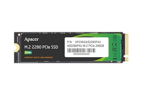 Apacer AS2280P4U 256 GB M.2-2280 PCIe 3.0 X4 NVME Solid State Drive